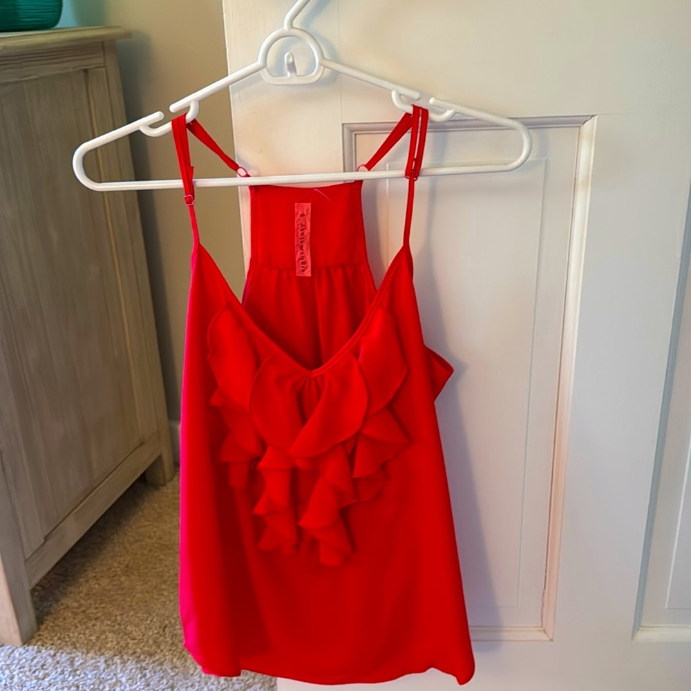 eight sixty size M ruffle tank top
